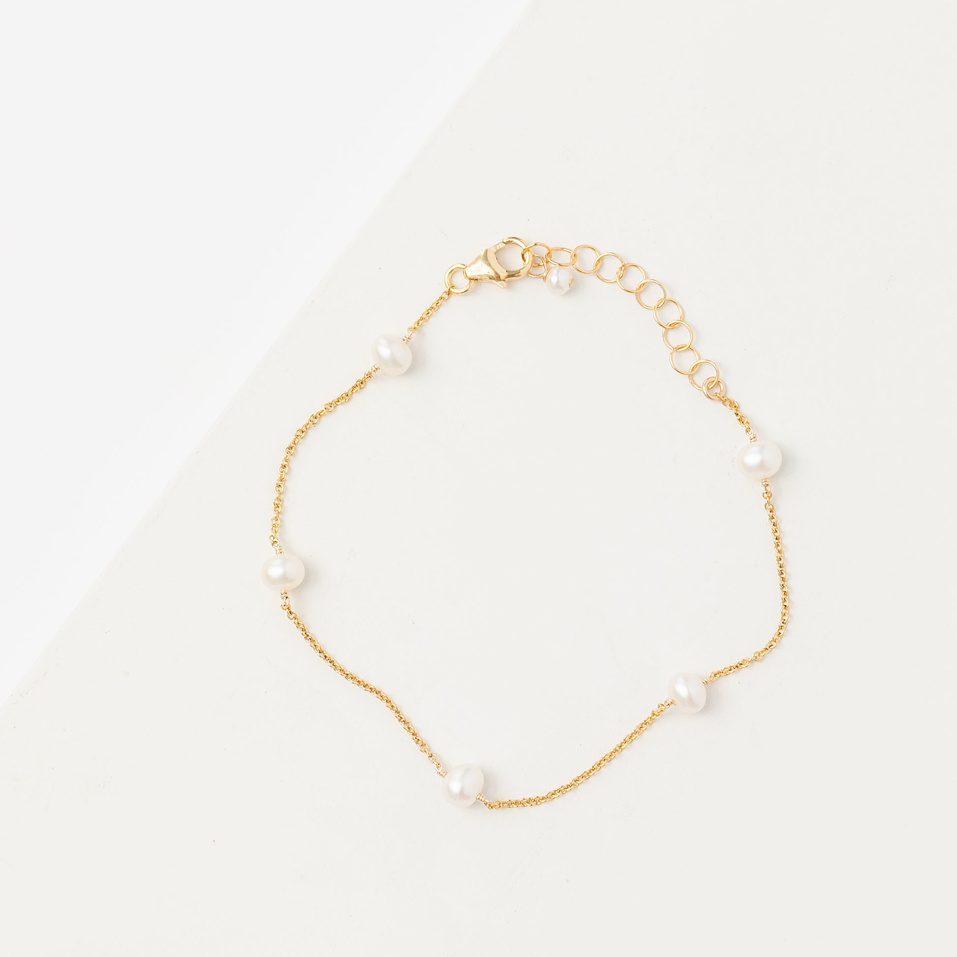 Ariadne】べピーパールブレスレット 14K ゴールドチェーン 